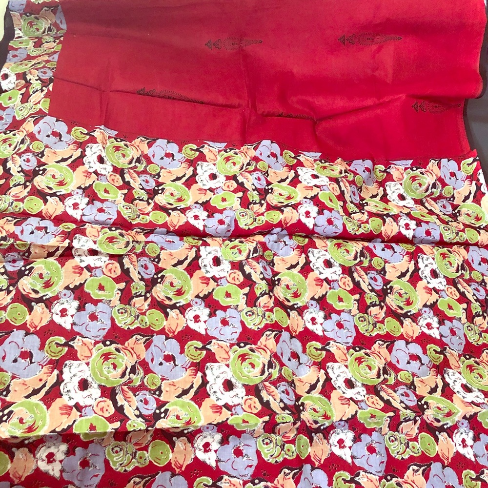 Pure cotton khaadi malmal flower printed bollywood